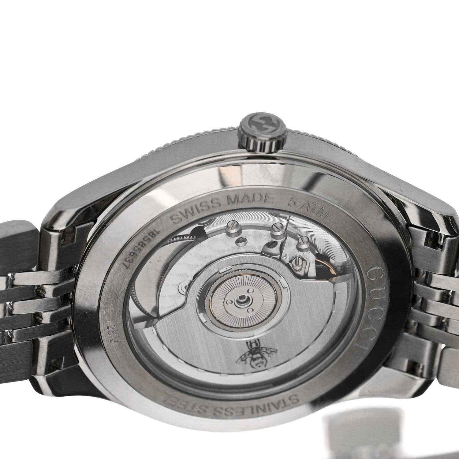 Gucci Stainless Steel 40mm G-Timeless Charm Automatic Watch Black 4 of 4