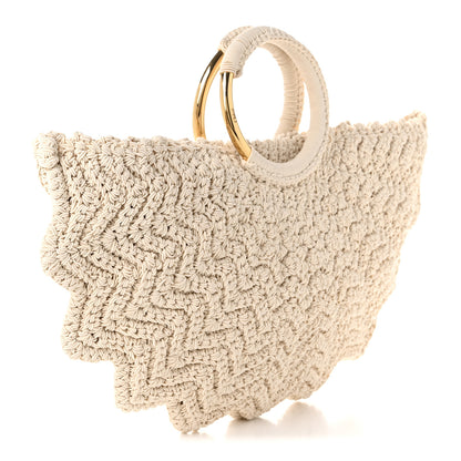 Chloe Crochet Paravent Small Bracelet Tote Bag  Off White 2 of 9