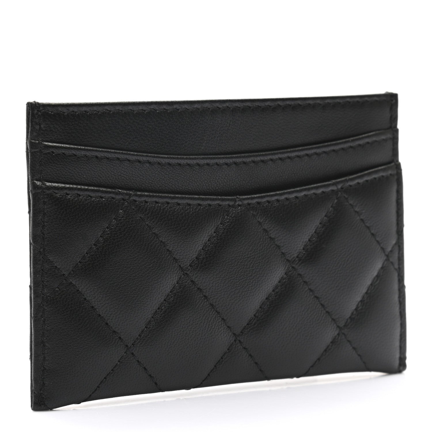 Chanel Lambskin Quilted Card Holder Black 2 of 8