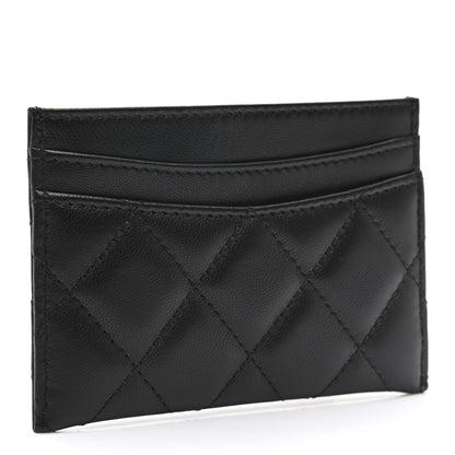 Chanel Lambskin Quilted Card Holder Black 2 of 8