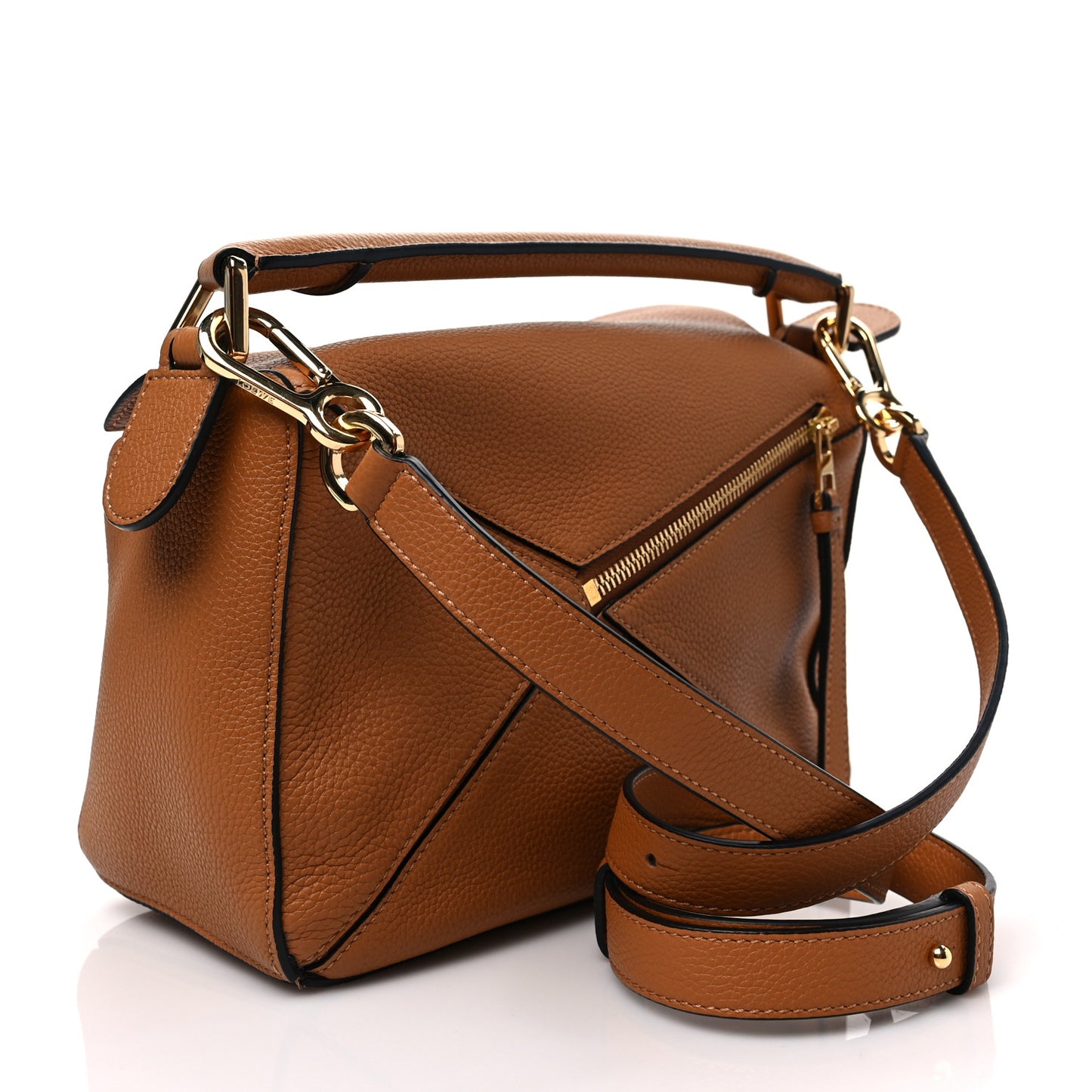 Calfskin Small Puzzle Bag Tan