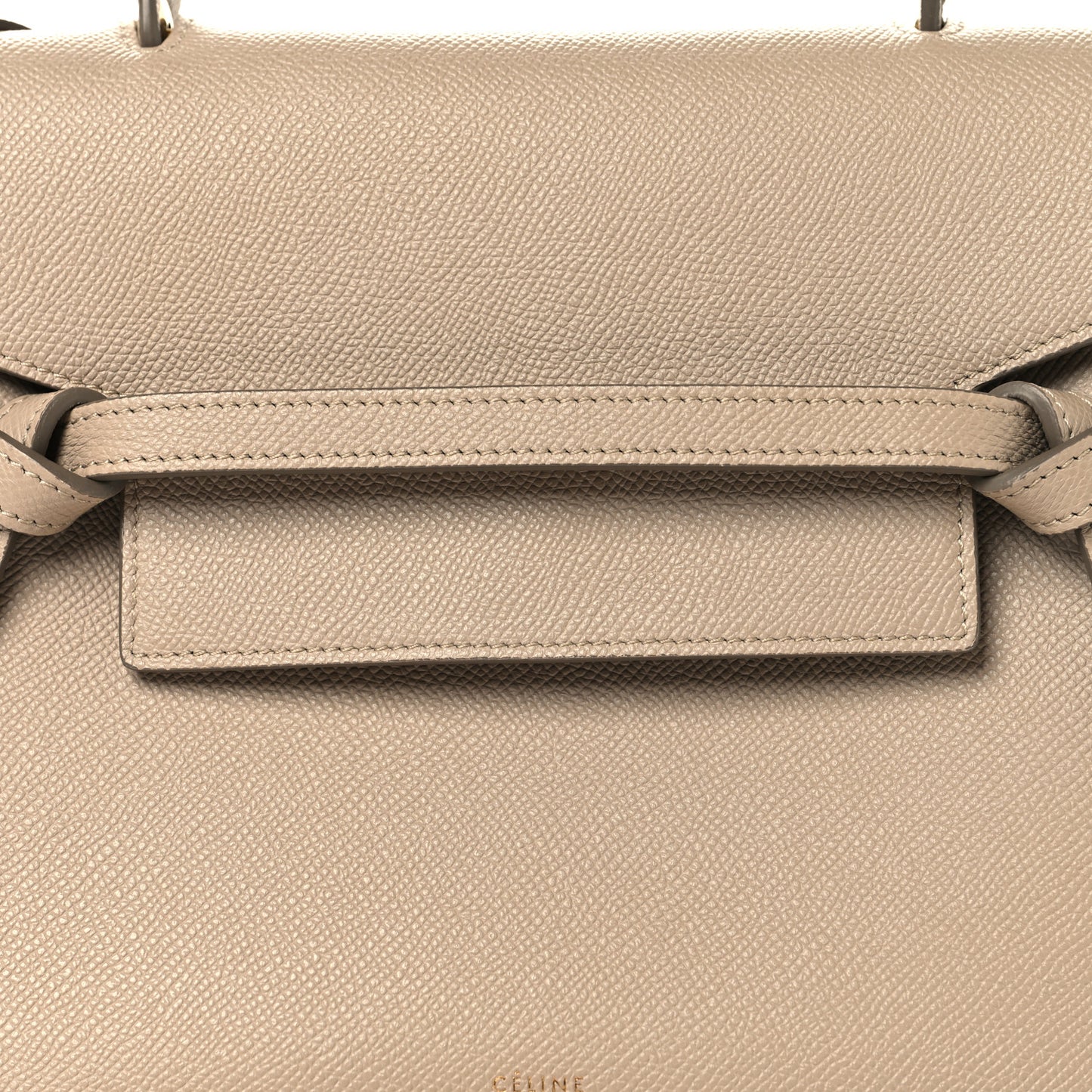 Grained Calfskin Micro Belt Bag Light Taupe