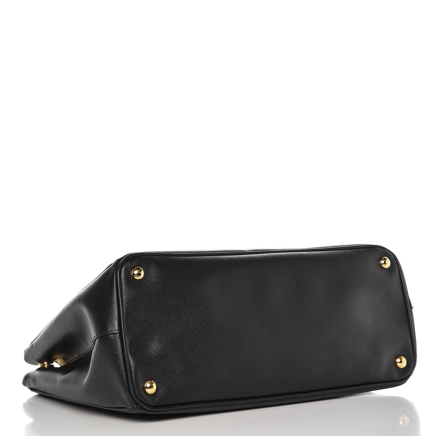 Saffiano Large Galleria Double Zip Tote Black