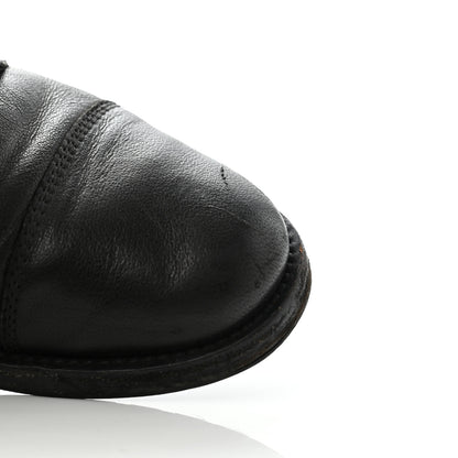 Chanel Calfskin Quilted Lace Up Combat Boots 40 Black 2 of 15