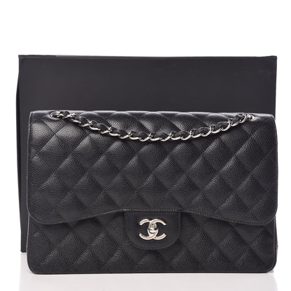 Chanel Caviar Quilted Jumbo Double Flap Black 12 of 12