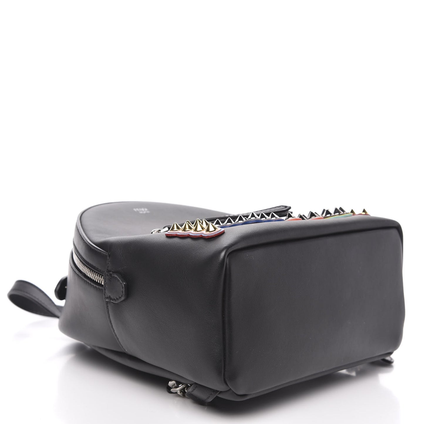 Vitello Century Fun Fair Metal Studded Mini Backpack Black Multicolor