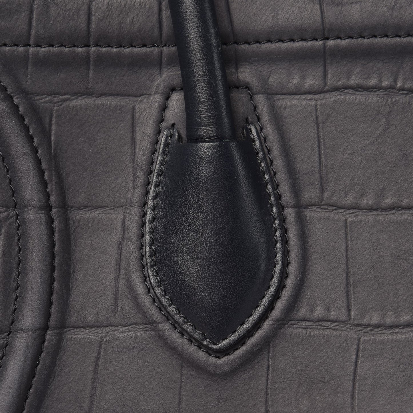Crocodile Embossed Nubuck Medium Phantom Luggage Navy