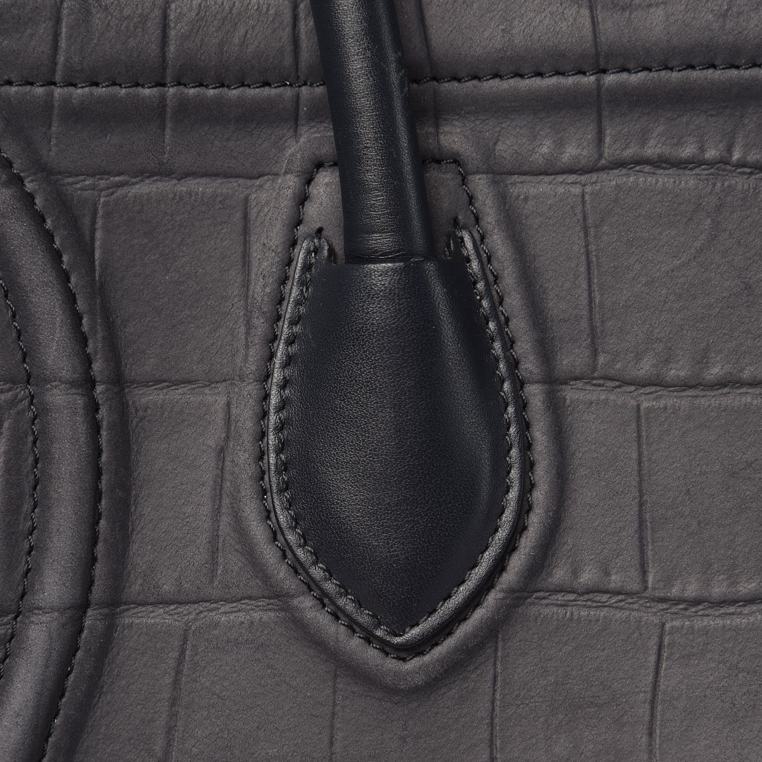 Celine Crocodile Embossed Nubuck Medium Phantom Luggage Navy 24 of 24