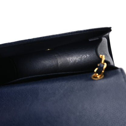 Chanel Caviar Quilted East West Flap Navy 5 of 12