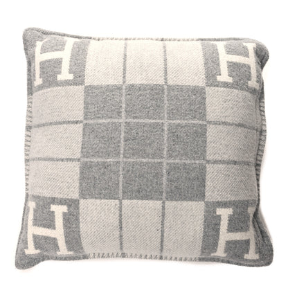 Hermes Wool Cashmere Avalon III Pillow PM Ecru Gris Clair 2 of 3