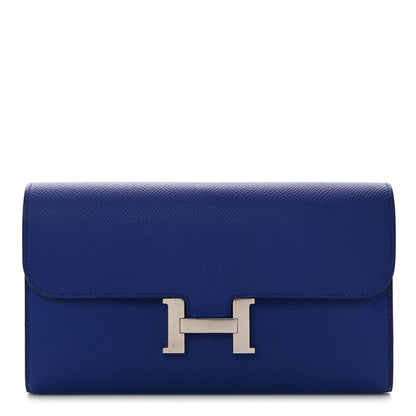 Hermes Epsom Constance Long Wallet Bleu Electrique 1 of 8