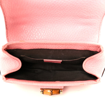 Gucci Calfskin Bamboo Top Handle Bag Pink 5 of 10