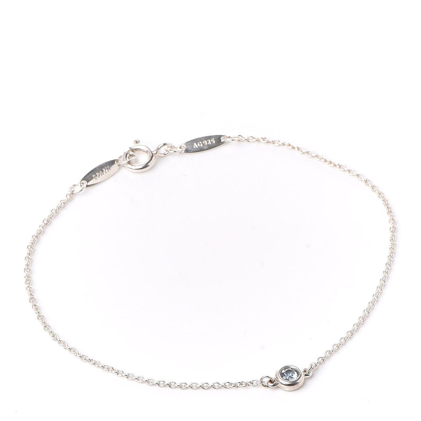 Sterling Silver Aquamarine Elsa Peretti Color By The Yard Bracelet