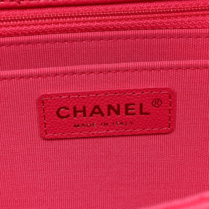 Chanel Caviar Quilted XXL Travel Flap Bag Dark Pink 6 of 10