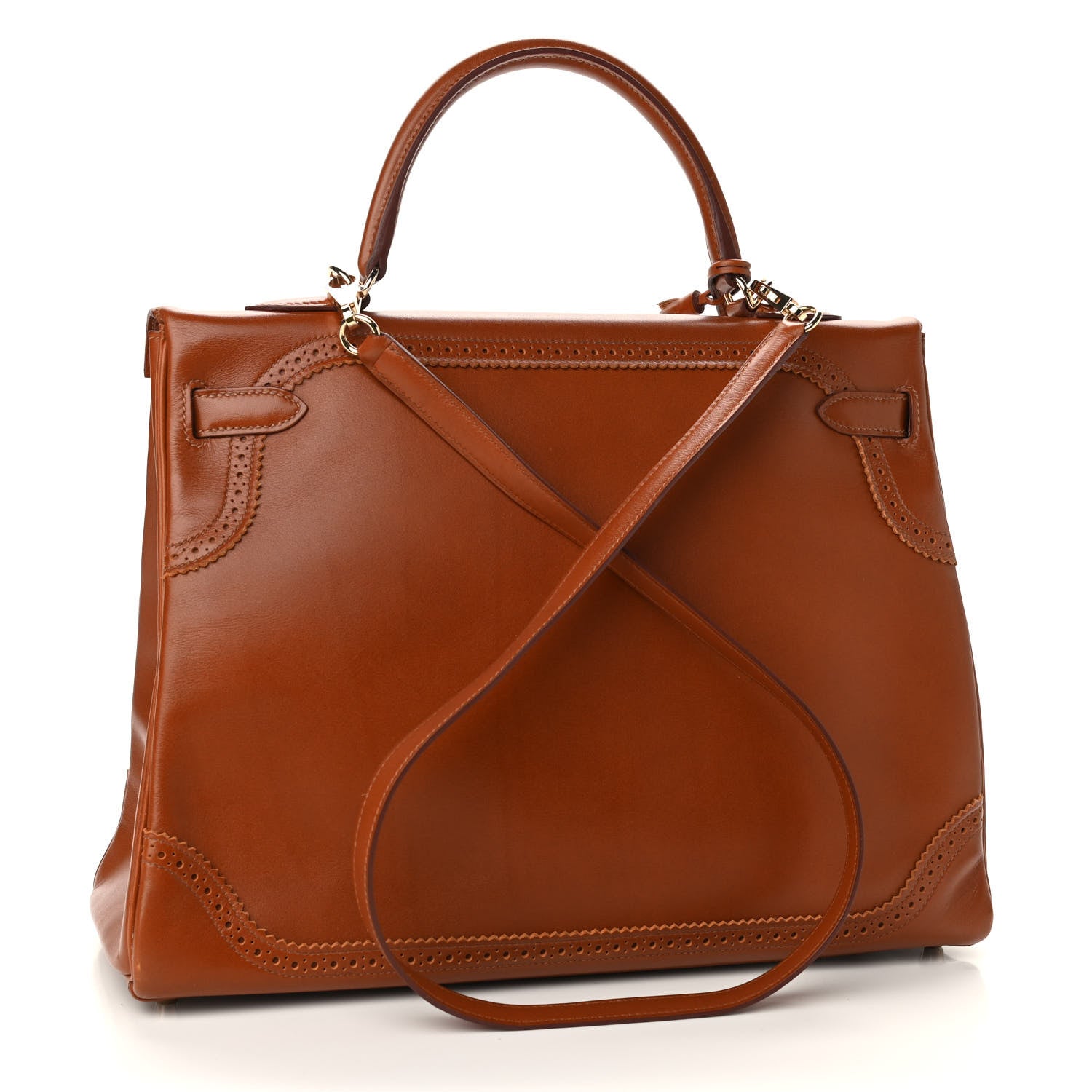 Hermes Tadelakt Ghillies Kelly Retourne 35 Fauve 3 of 12