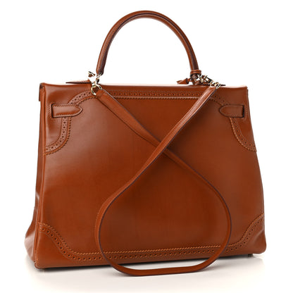 Hermes Tadelakt Ghillies Kelly Retourne 35 Fauve 3 of 12