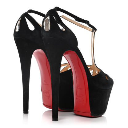 Christian Louboutin Veau Velours Mayada T-Strap Pumps 38 Black 4 of 10