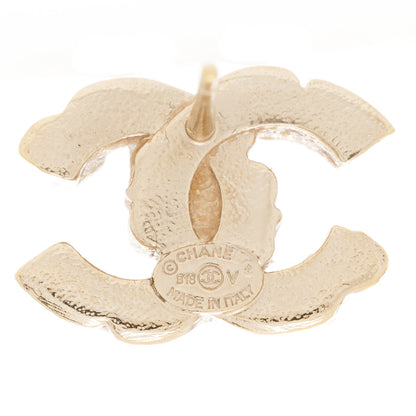 Chanel Crystal CC Earrings Gold 5 of 6