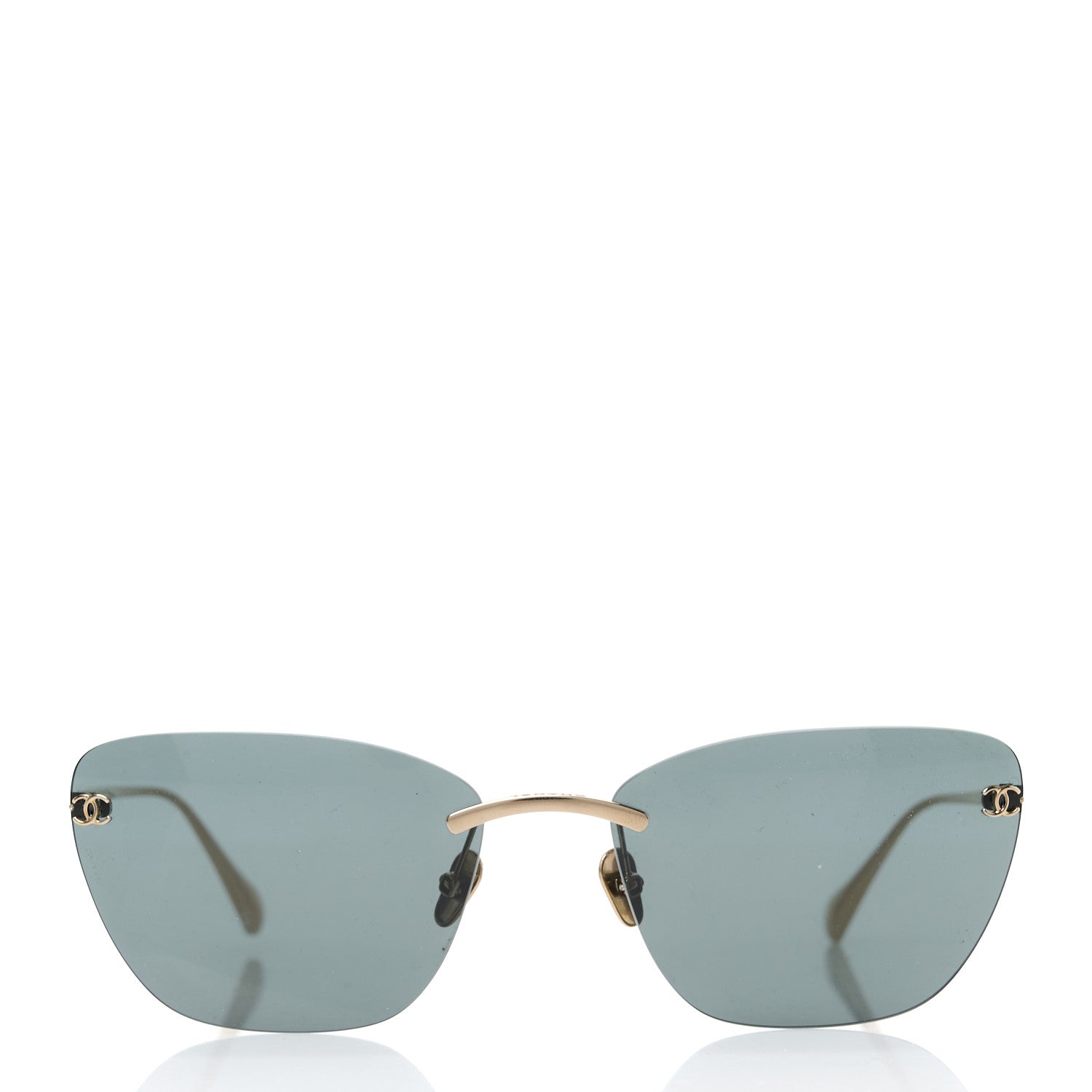 Chanel Titanium Cat Eye CC Sunglasses 4286-T Black 2 of 8