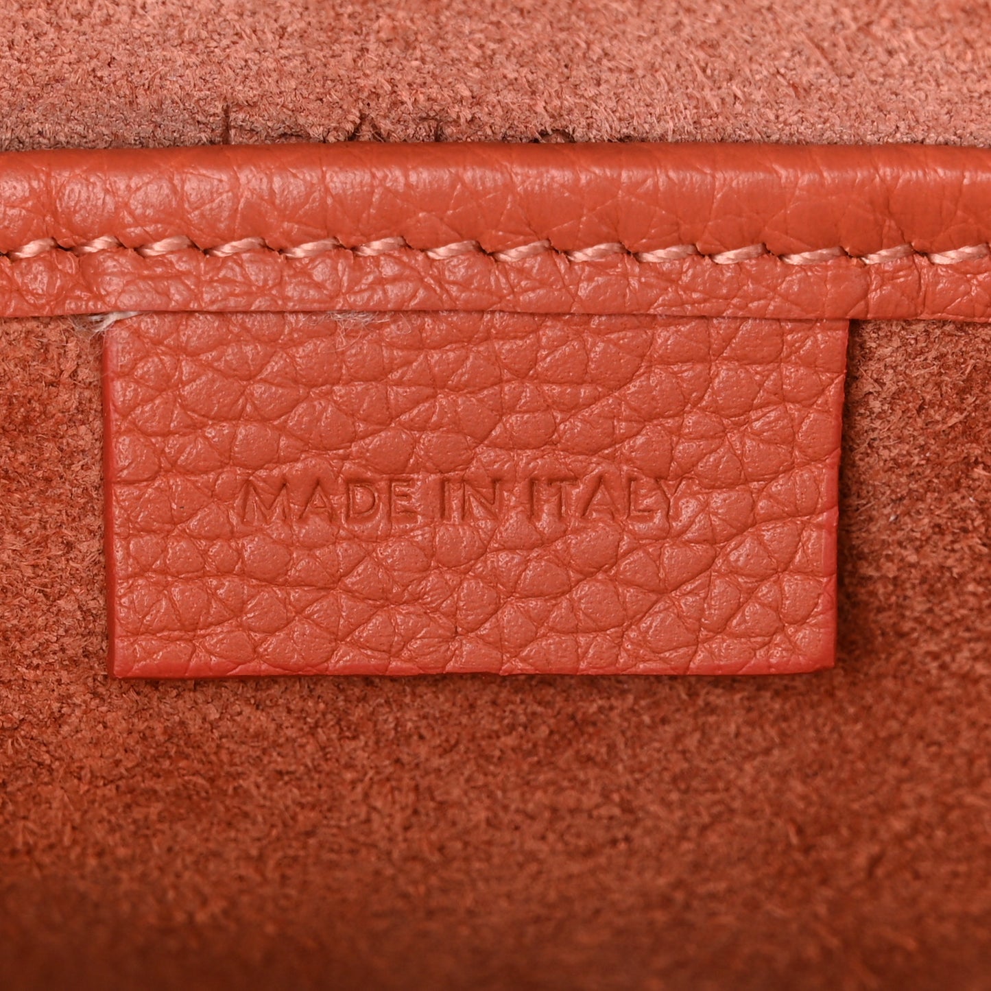 Drummed Calfskin Nano Luggage Lychee