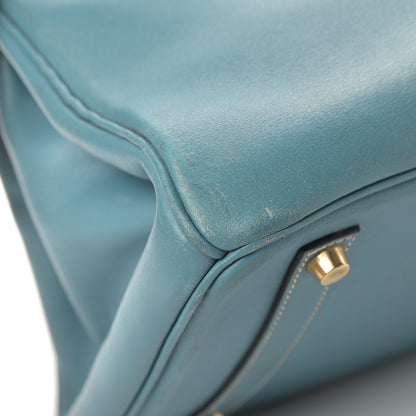 Hermes Gulliver Birkin 35 Blue Jean 9 of 19
