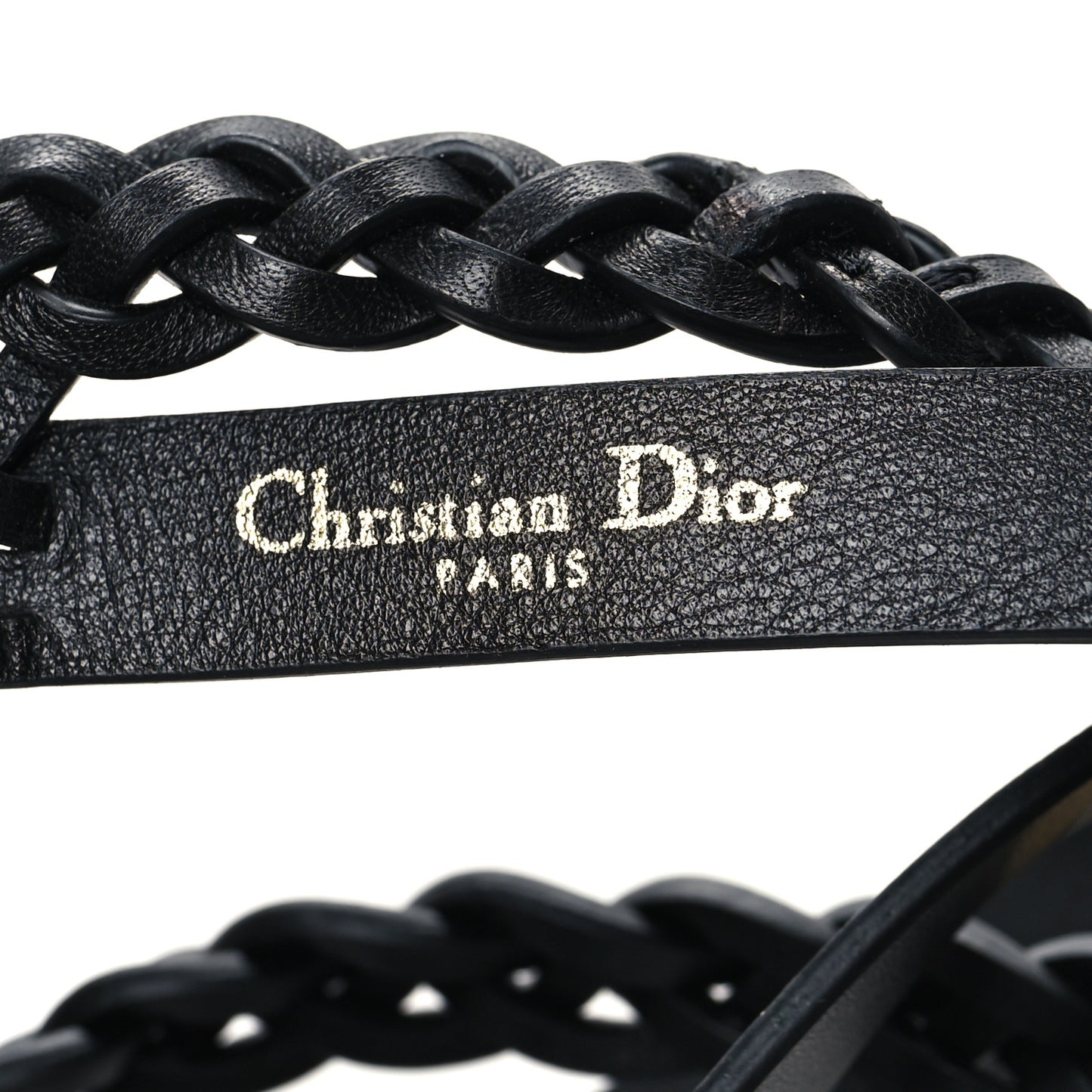 Calfskin Double Braided Belt 80 32 Black