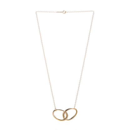 Tiffany 18K Yellow Gold Elsa Peretti Interlocking Ovals Pendant Necklace 2 of 4