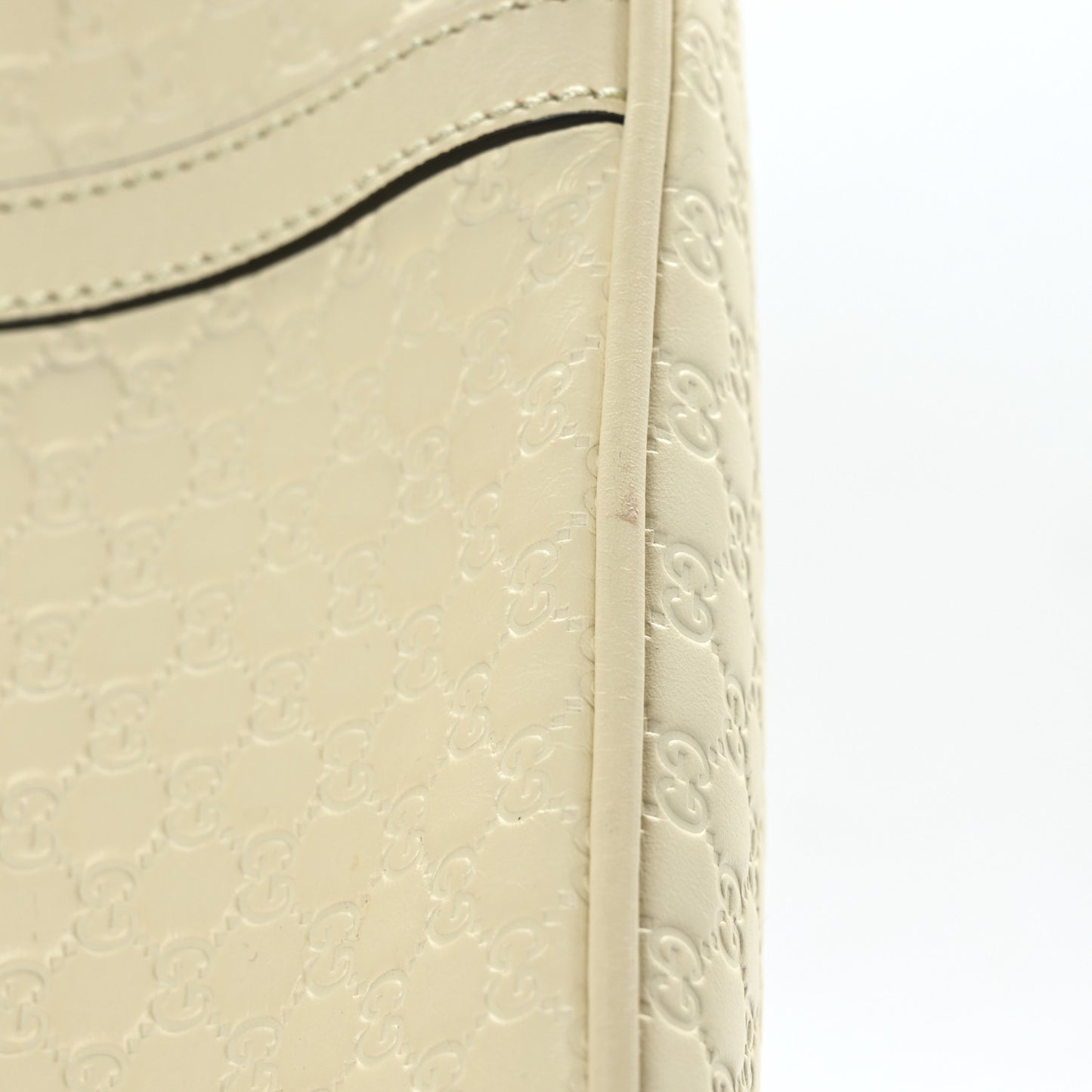 Soft Microguccissima Mini Dome Bag Ivoire