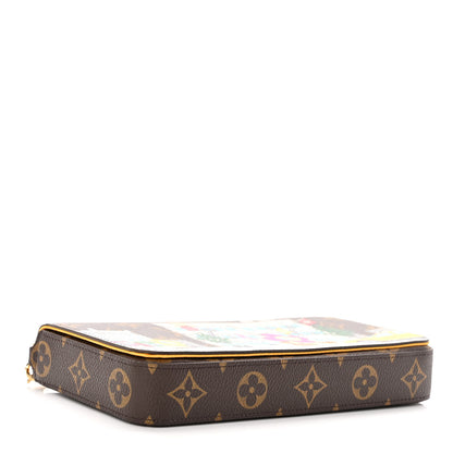 Louis Vuitton Monogram 2022 Christmas Animation New York Soho Pochette Felicie Chain Wallet Yellow 3 of 6