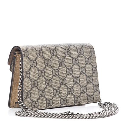 Gucci GG Supreme Monogram Super Mini Dionysus Shoulder Bag Taupe 3 of 10