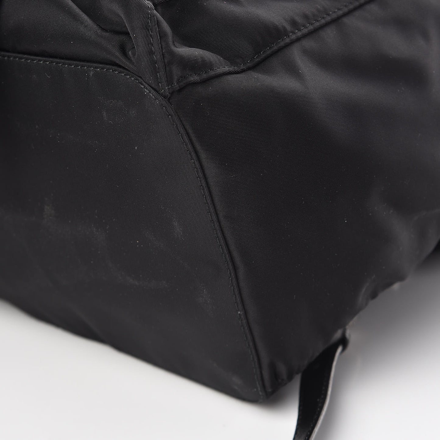 Nylon New Vela Studded Backpack Black White