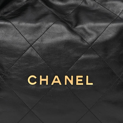 Chanel Shiny Calfskin Quilted Chanel 22 Black 10 of 12
