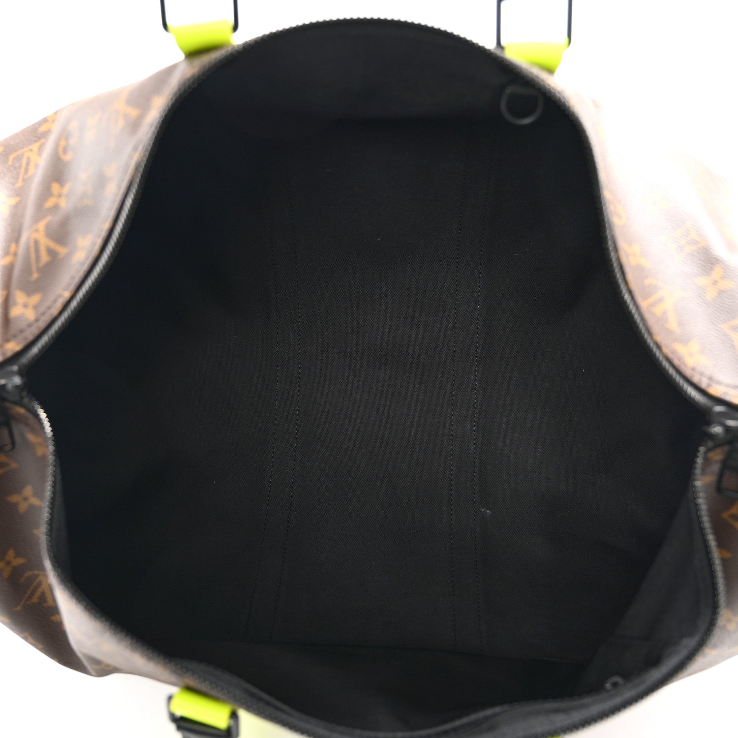 Louis Vuitton Monogram Macassar Keepall Bandouliere 50 Florescent Yellow 5 of 9