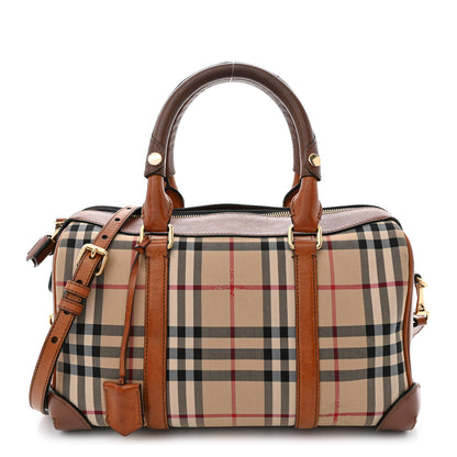 Burberry Horseferry Check Medium Alchester Bowling Bag Tan 1 of 16