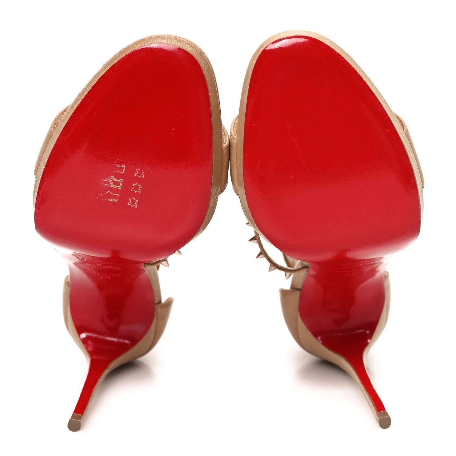 Christian Louboutin Kid Choca Lux 120 Sandals 38 Nude Pink Bronze 6 of 8
