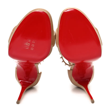 Christian Louboutin Kid Choca Lux 120 Sandals 38 Nude Pink Bronze 6 of 8