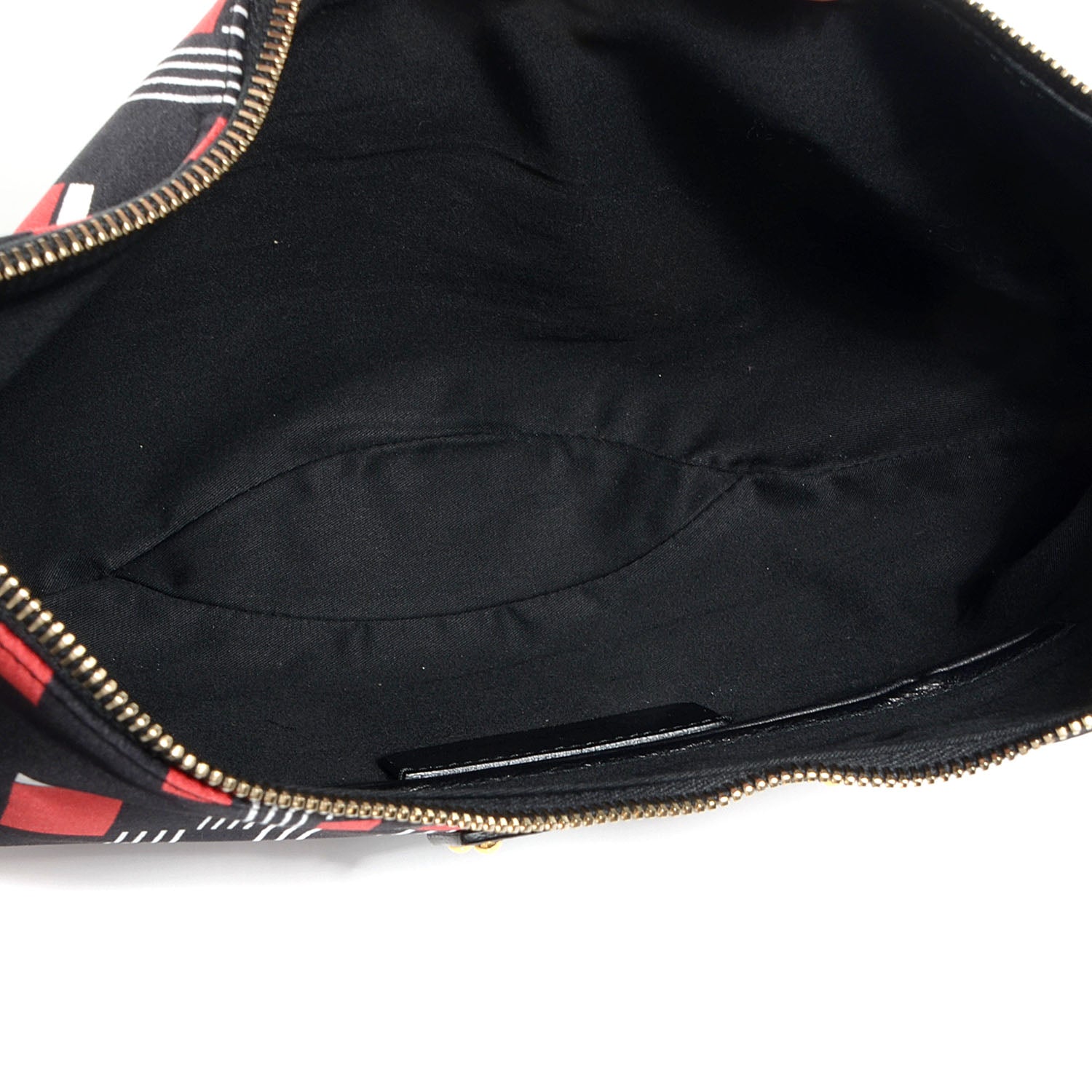 Alexander McQueen Silk Geometric Print De Manta Clutch Black 5 of 7