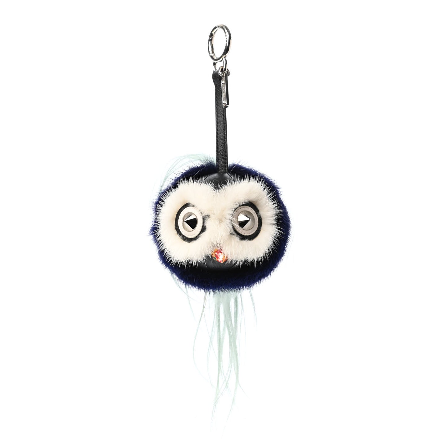 Mink Goat Fur QuTweet Cucaoo Bag Bug Charm Green White