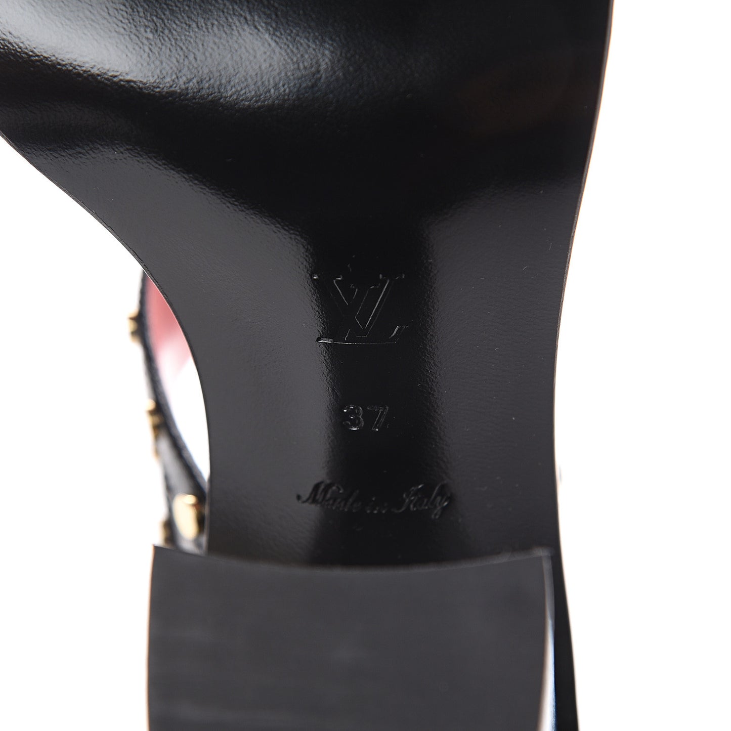 Calfskin Monogram Passenger Heeled Sandals 37 Black Rose