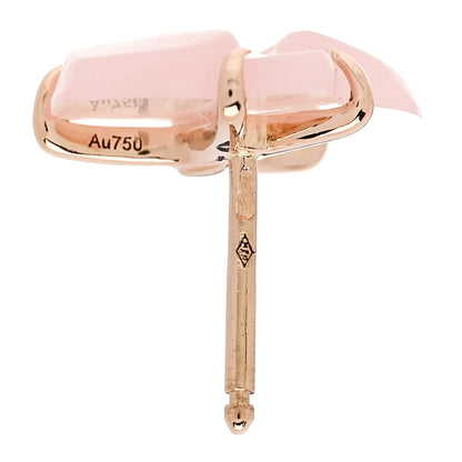 Cartier 18K Pink Gold Diamond Rose Quartz Caresse D'Orchidees Par Cartier Earrings 5 of 5