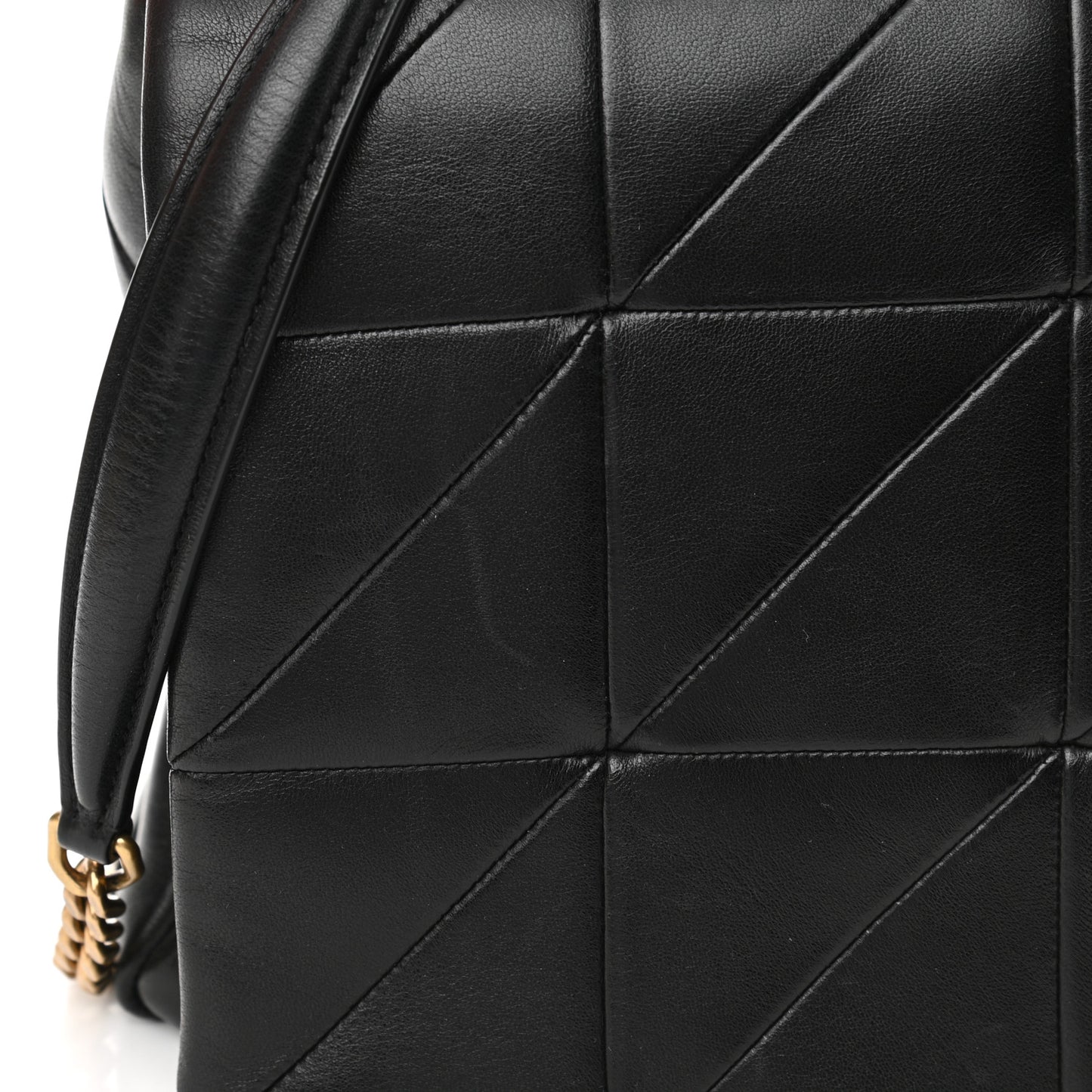 Lambskin Patchwork Monogram Large Jamie Black