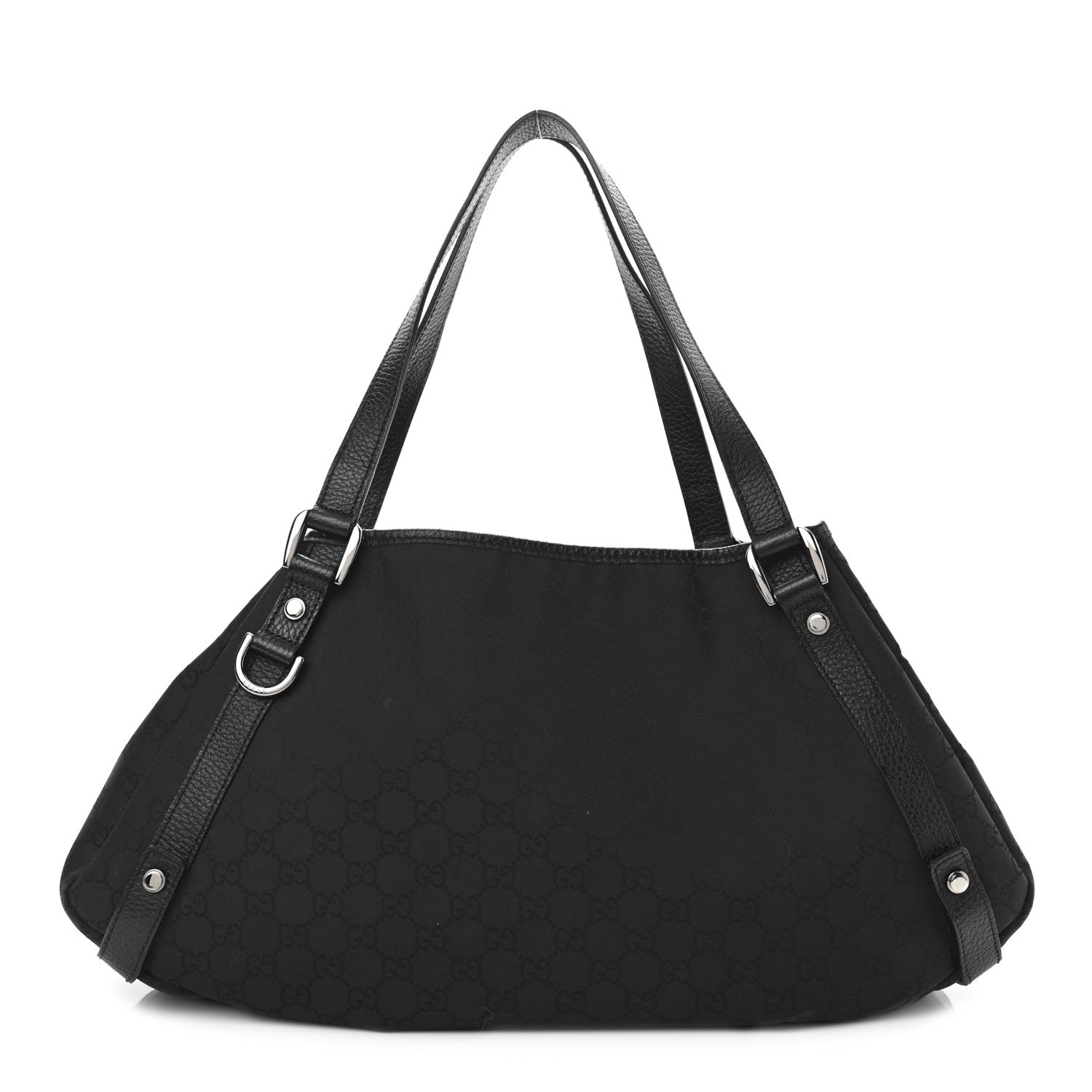 Gucci Nylon Monogram Medium Abbey Shoulder Bag Black 1 of 9