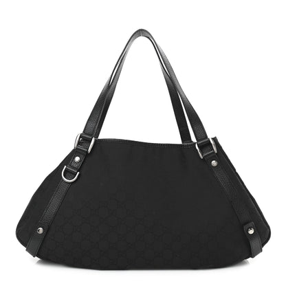 Gucci Nylon Monogram Medium Abbey Shoulder Bag Black 1 of 9
