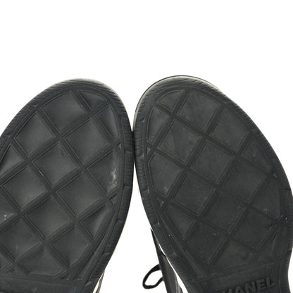 Chanel Velvet Calfskin Mixed Fibers CC Sneakers 36 Black 10 of 11