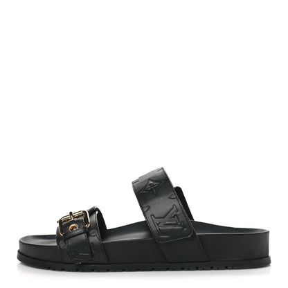 Louis Vuitton Empreinte Bom Dia Mule Sandals 38 Black 1 of 9