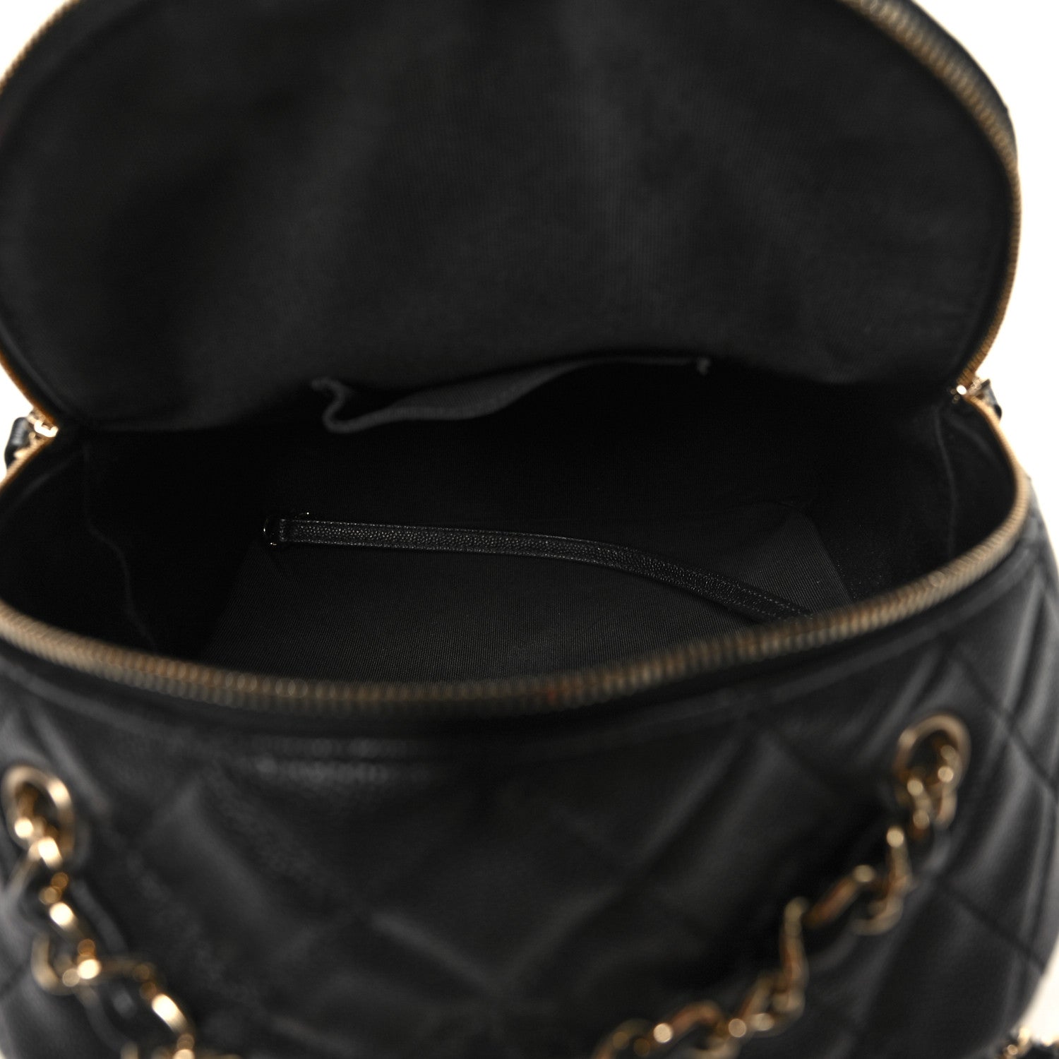 Chanel Caviar Quilted Medium Zip Around Backpack Black 5 of 11