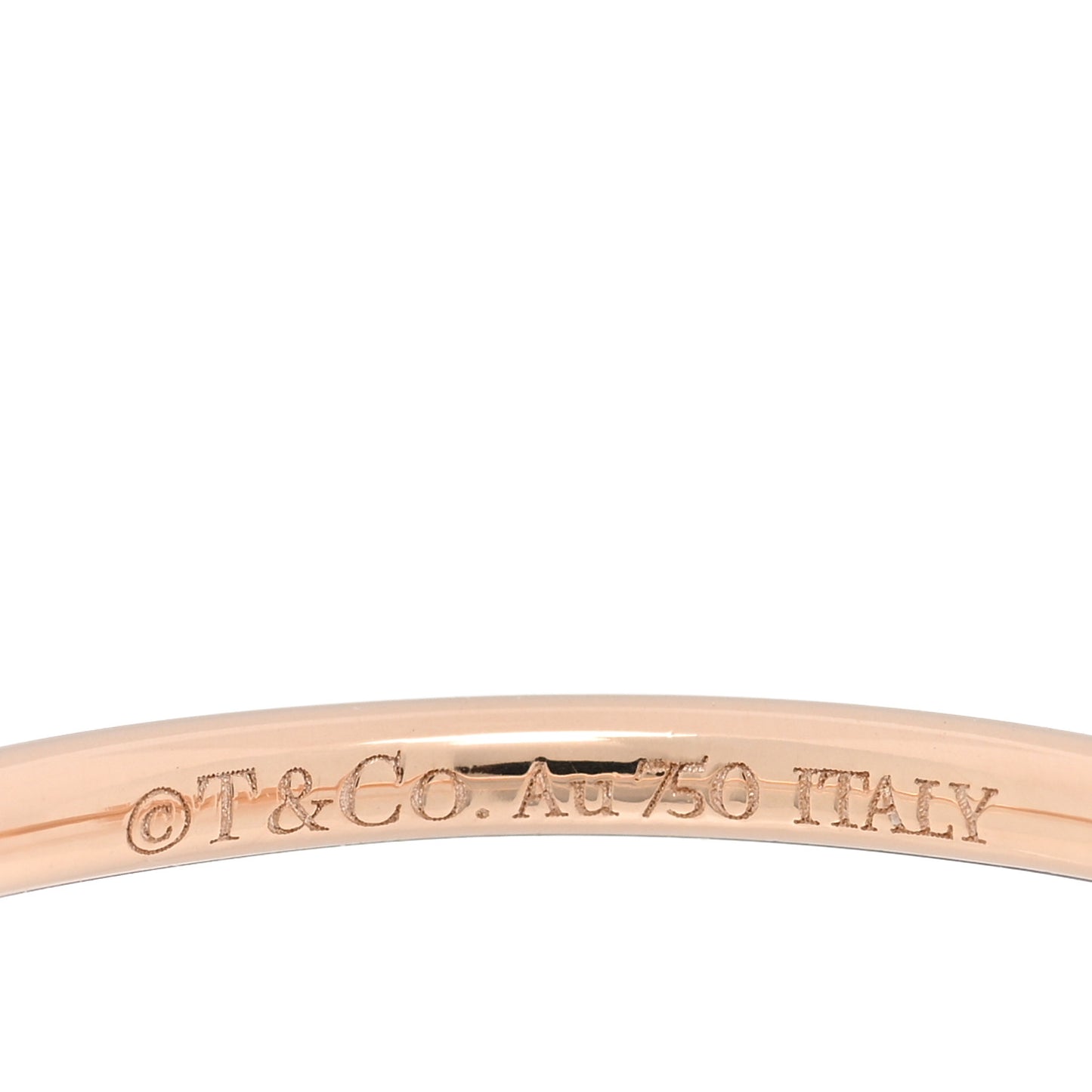18K Rose Gold Diamond T Wire Ring 55 7.25