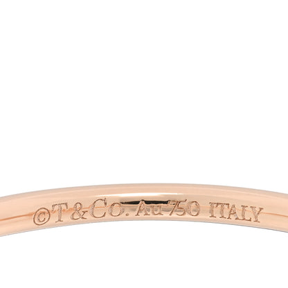 Tiffany 18K Rose Gold Diamond T Wire Ring 55 7.25 4 of 5