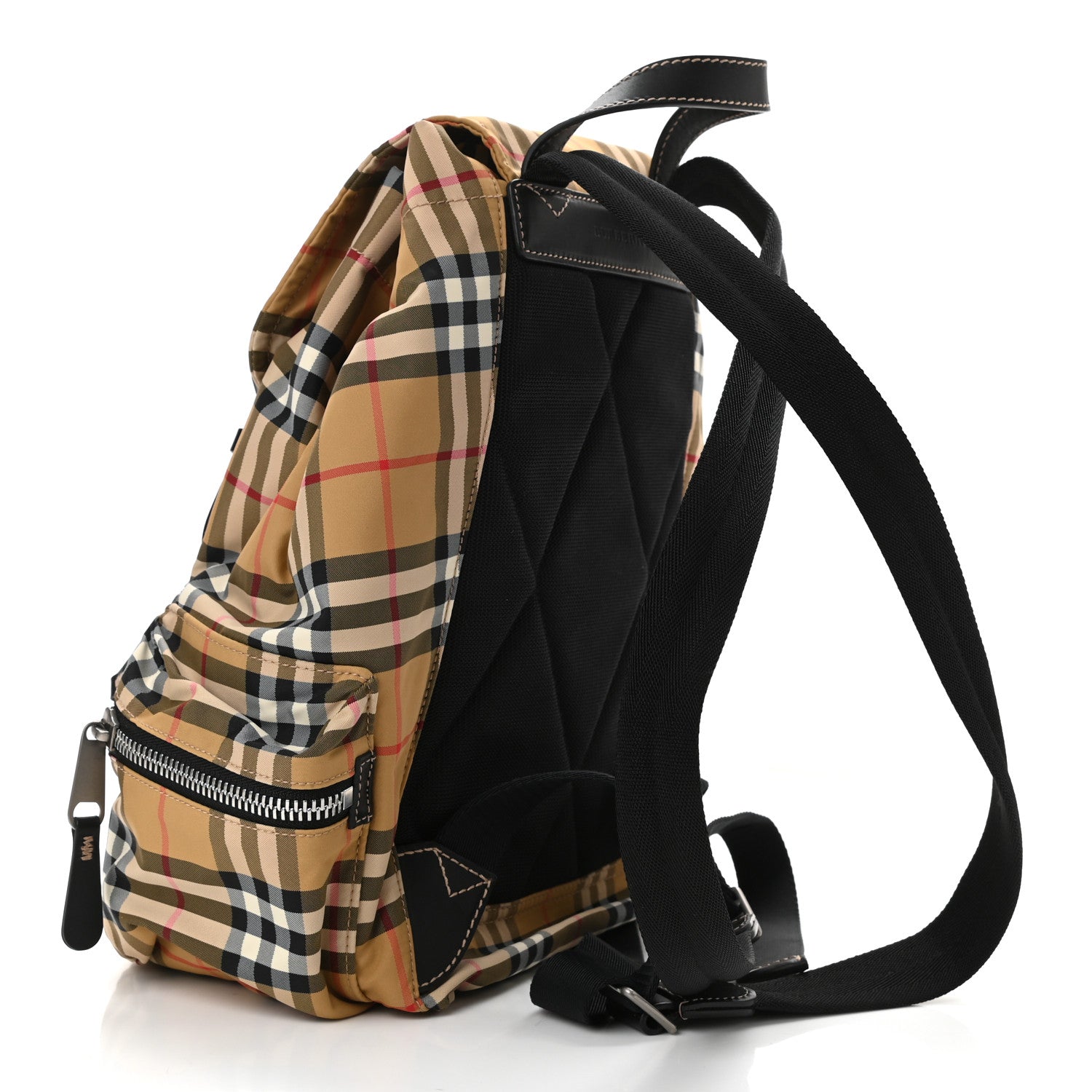 Burberry Nylon Vintage Check Medium Rucksack Backpack Antique Yellow 3 of 10