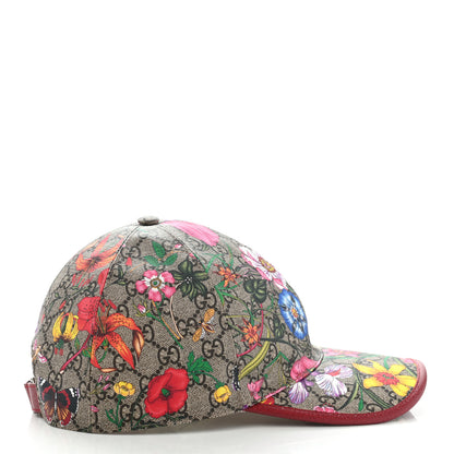 Gucci GG Supreme Flora Claudia Baseball Hat 59 XL Red 5 of 11